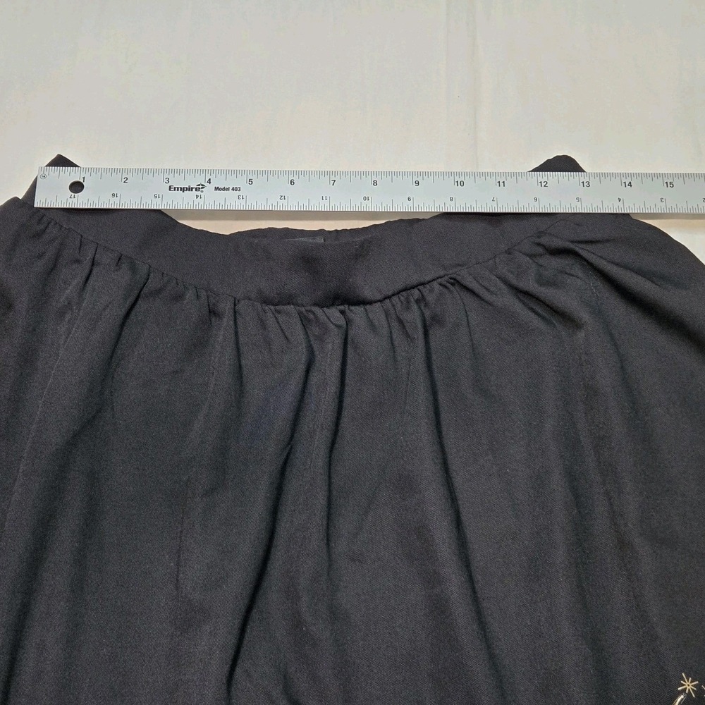 Harry Potter Wizarding World Black Gold Wand Celestial Mini Skirt Scallop Trim M - Picture 4 of 11